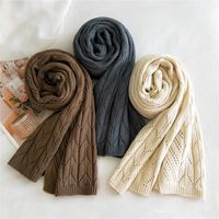 Korean New Knitted Woolen Warmth Scarf main image 6