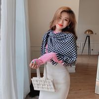 New Color Matching British Style Warmth Fashion Triangle Scarf main image 5