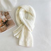 Korean New Knitted Woolen Warmth Scarf sku image 1