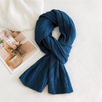 Korean New Knitted Woolen Warmth Scarf sku image 3