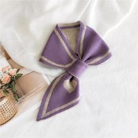 New Korean Double-sided Warm Knitted Wool Scarf sku image 8
