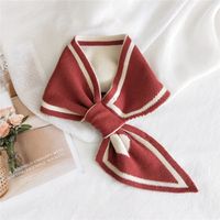 New Korean Double-sided Warm Knitted Wool Scarf sku image 10