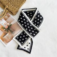 Korean Double-sided Warm Knitted Wool Scarf sku image 1