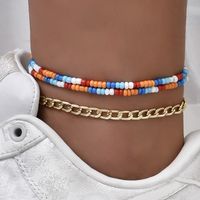 Fashion Personality Diy Handmade Color Rice Beads  Anklet main image 1