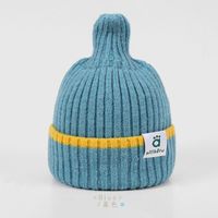 Children's Knitted Hat Contrast Color Stitching Woolen Hat sku image 3