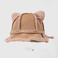 Warm Lamb Wool Cat Ears Fisherman Hat sku image 4