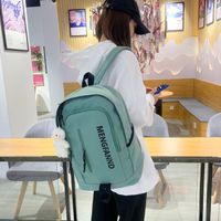 Retro Casual Large-capacity Letter Backpack main image 6