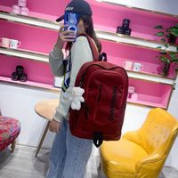Retro Casual Large-capacity Letter Backpack main image 4
