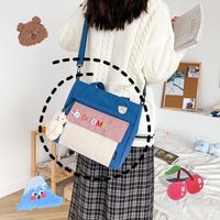 Large Letter Square Zipper Crossbody Bag main image 6