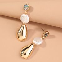 Natural Abalone Long Tassel Pearl Exaggerated Earrings main image 4