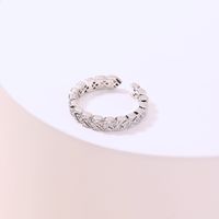 New Classic  Fashion Arrow Leaf Inlaid Zircon Ring main image 4