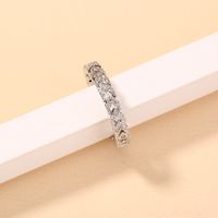 New Classic  Fashion Arrow Leaf Inlaid Zircon Ring main image 5