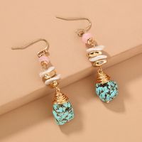 Boucles D&#39;oreilles Longues Turquoise main image 2