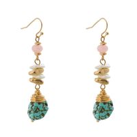 Boucles D&#39;oreilles Longues Turquoise main image 6