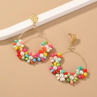 Colorful Candy Pearl Wreath Fashion Earrings main image 2