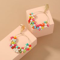 Colorful Candy Pearl Wreath Fashion Earrings main image 3