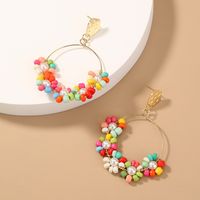 Colorful Candy Pearl Wreath Fashion Earrings main image 4