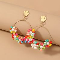Colorful Candy Pearl Wreath Fashion Earrings main image 6