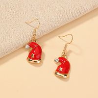 Cute Red Christmas Hat Earrings main image 1