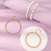 Korean  Rice Beads Irregular Pearl Soft Ceramic Rice Beads Bracelet Set main image 4