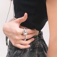 Korea's New Fashion Metal Geometric Lava Ring main image 3