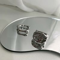Korea's New Fashion Metal Geometric Lava Ring main image 5