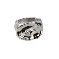 Korea's New Fashion Metal Geometric Lava Ring main image 6