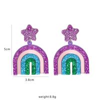 Nuevos Pendientes De Arcoíris Geométricos Dulces main image 6