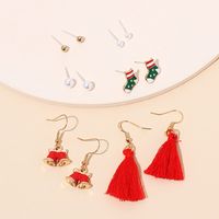 New  Cute Cartoon Christmas Earrings Set main image 5