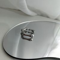 Korea's New Fashion Metal Geometric Lava Ring sku image 1