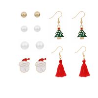 New  Cute Cartoon Christmas Earrings Set sku image 2