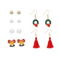 New  Cute Cartoon Christmas Earrings Set sku image 7