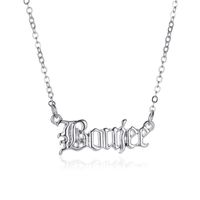 Classic Song Bad And Boujee English Letter Necklace sku image 2