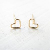 Mode Cœur Placage Alliage Pas D'incrustation Des Boucles D'oreilles Boucles D'oreilles main image 6