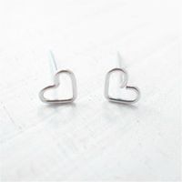 Fashion Heart Plating Alloy No Inlaid Earrings Ear Studs main image 5