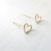 Fashion Heart Plating Alloy No Inlaid Earrings Ear Studs main image 4