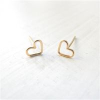 Fashion Heart Plating Alloy No Inlaid Earrings Ear Studs main image 3