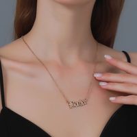 Classic Song Bad And Boujee English Letter Necklace main image 6