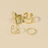 New  Creative Exaggerated Simple Retro Trendy  All-match Ring Set main image 4