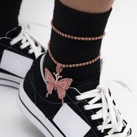 Fashion Diamond Multi-layer   Butterfly  Anklet main image 1