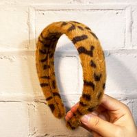 Korean  Retro Leopard Print Headband main image 4