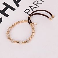 Hot Selling New Pure Copper Beads Diamond Letter Bracelet main image 4