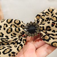 Korean  Wide-brimmed Leopard Hairpin Super Flash Butterfly Gold Rhinestone Headband main image 5
