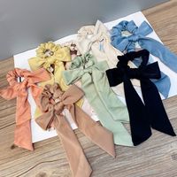 Bow Knot Long Ribbon Hair Scrunchies main image 1