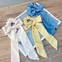 Bow Knot Long Ribbon Hair Scrunchies main image 4