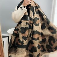 Double-sided Leopard Print Scarf main image 1