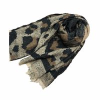 Double-sided Leopard Print Scarf main image 3