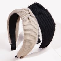 Korea Korean  Mohair Wide-brimmed Headband Knitted Wool Hairband main image 3