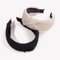 Korea Korean  Mohair Wide-brimmed Headband Knitted Wool Hairband main image 5