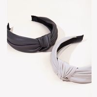 New Color Retro Pu Leather Headband main image 4